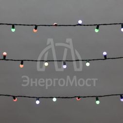 Гирлянда &amp;quot;Мультишарики&amp;quot; 20м 200 LED диаметр 15мм IP44 зел. провод свечение мульти (RG/RB) мигание 230В Neon-Night 303-609