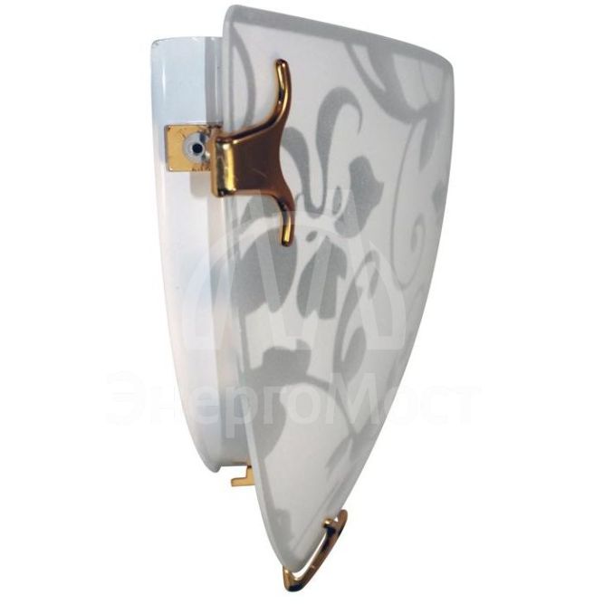 Светильник НББ 21-60 &amp;quot;Эрика&amp;quot; 300/2 М19 1х60Вт E27 IP20 матовый бел./клипса зол. (инд. упак.) Элетех 1005204376