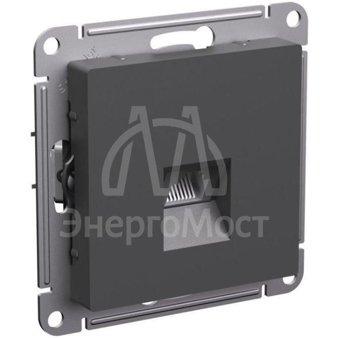 Розетка компьютерная AtlasDesign RJ45 кат.6A механизм базальт SE ATN001486