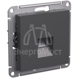 Розетка компьютерная AtlasDesign RJ45 кат.6A механизм базальт SE ATN001486