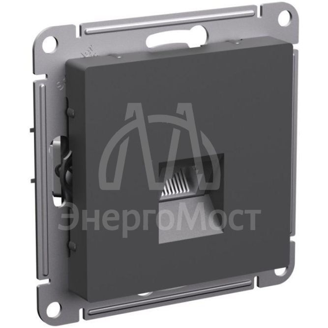 Розетка компьютерная AtlasDesign RJ45 кат.6A механизм базальт SE ATN001486