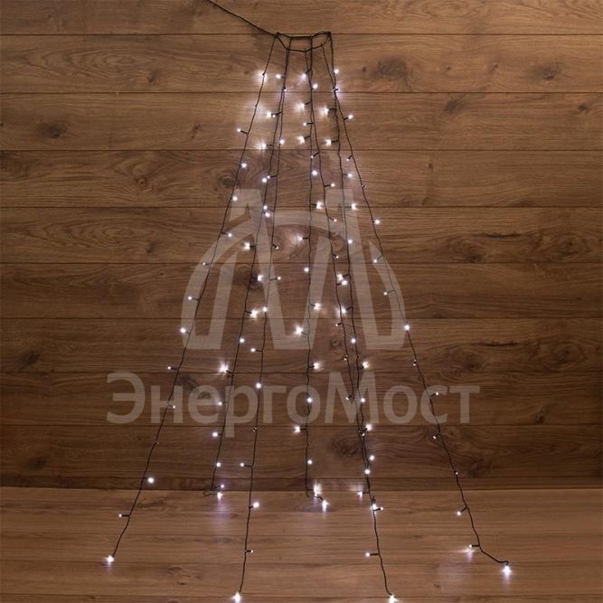 Гирлянда елочная с кольцом 7 нитей по 1.8м LED бел. не соединяется Neon-Night 235-085