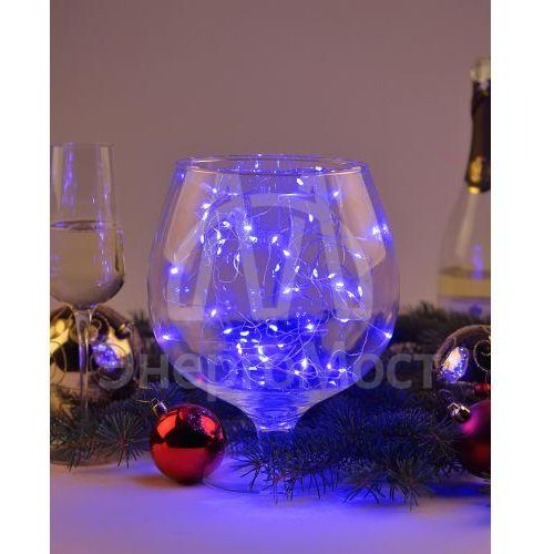 Гирлянда светодиодная &amp;quot;Нить&amp;quot; 5м 50LED син. свет АА ЭРА Б0047962