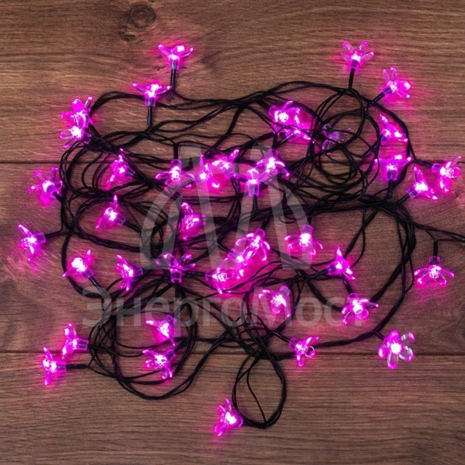 Гирлянда светодиодная &amp;quot;Цветы Сакуры&amp;quot; 50LED роз. 7м с контроллером Neon-Night 303-038