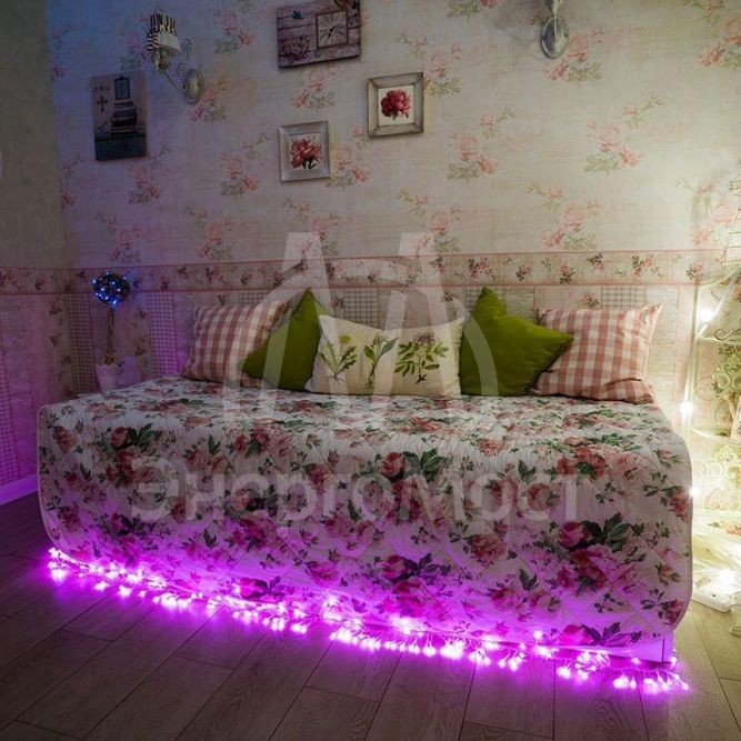 Гирлянда светодиодная &amp;quot;Цветы Сакуры&amp;quot; 50LED роз. 7м с контроллером Neon-Night 303-038