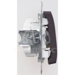 Механизм переключателя проходного 2-кл. СП Glossa 10А IP20 (сх. 6/2) 10AX шоколад. SchE GSL000865