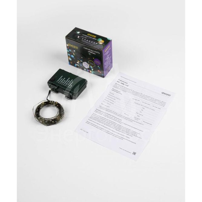 Гирлянда &amp;quot;Роса&amp;quot; DC-G06-120M 120 RGB microLED 12.1м. 8реж. 3хAA ФАZА 5059610