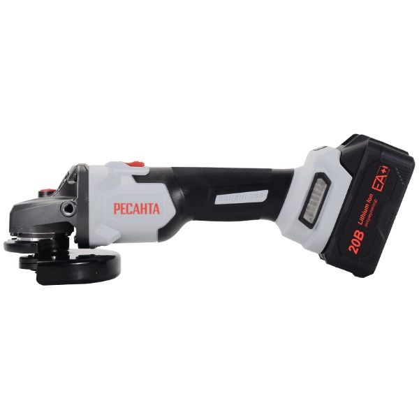 Углошлифовальная машина аккумуляторная Ресанта АУШМ-125/20Li-R (в комплекте 1 АКБ и ЗУ) ЕА+ в кейсе