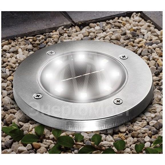 Светильник светодиодный SLR-S14 8SMD грунтовый IP44 корпус нерж. сталь солнечная батарея (уп.4шт) ФАZА 5041011