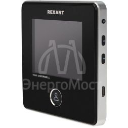 Видеоглазок дверной DV-113 с цветным LCD-дисплеем 2.8дюйм с функцией звонка и записи фото встр. аккум. Rexant 45-1113