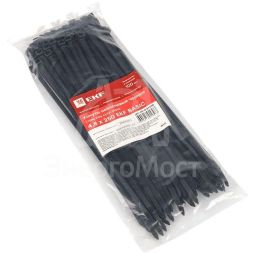 Хомут кабельный 4.8х250 нейл. черн. (уп.100шт) EKF plc-cb-4.8x250