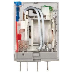 Реле промежуточное RPAt 22/4 5А 24В DC с кнопкой и мех. индикацией AVERES EKF rpat-22-4-24DC