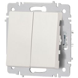 Выключатель 2-кл. СП Accent 6-104-06 10А IP20 250В AL/CU перламутр. Intro Б0063491