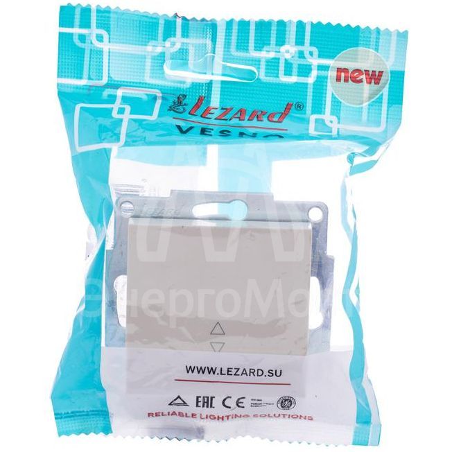 Механизм выключателя 2-кл. с индик. СП VESNA кремов. LEZARD 742-0388-112