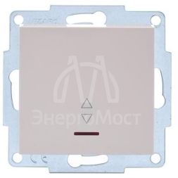 Механизм выключателя 2-кл. с индик. СП VESNA кремов. LEZARD 742-0388-112