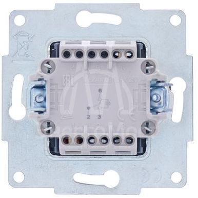 Механизм выключателя 2-кл. с индик. СП VESNA кремов. LEZARD 742-0388-112