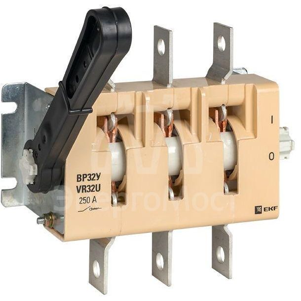 Выключатель-разъединитель ВР32У-35А31220 250А 1 напр. с дугогасит. камерами несъемная лев./прав. рукоятка MAXima EKF uvr32-35a31220