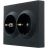 Розетка 2-м СП VESNA с заземл. со шторками ПБТ черн. бархат LEZARD 742-4200-178B