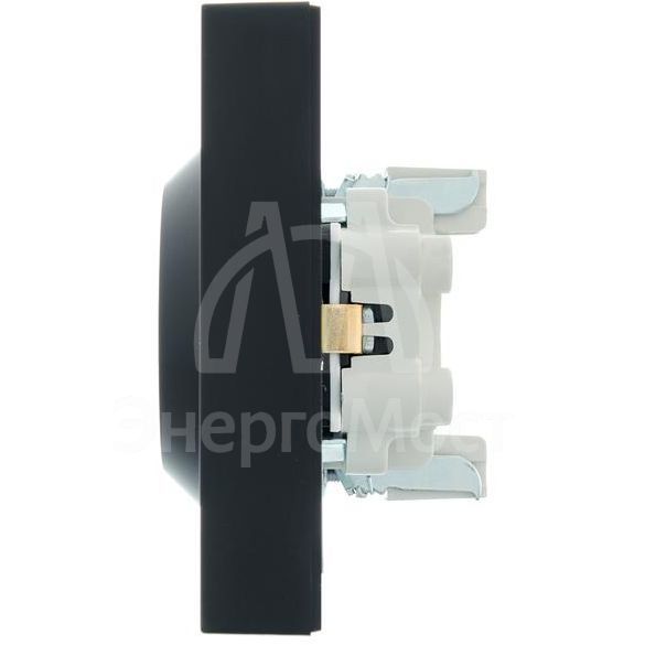 Розетка 2-м СП VESNA с заземл. со шторками ПБТ черн. бархат LEZARD 742-4200-178B