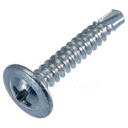 Саморез 4.2х19 металл-металл с прессшайбой сверло цинк (уп.200шт) коробка СТРОЙМЕТИЗ UTORM2060074