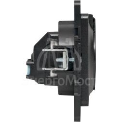 Розетка 1-м СП Стокгольм 16А IP44 с заземл.защ. шторки с крышкой механизм черн. PROxima EKF EZR16-028-10-44