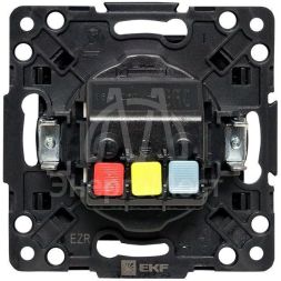 Розетка 1-м СП Стокгольм 16А IP44 с заземл.защ. шторки с крышкой механизм черн. PROxima EKF EZR16-028-10-44