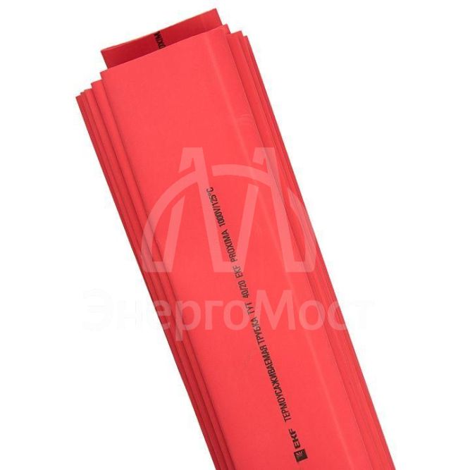 Трубка термоусадочная ТУТ нг 25/12.5 красн. 1м (уп.50шт) PROxima EKF tut-25-r-1m