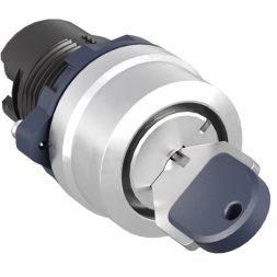 Головка переключателя с ключом на 2 положения с фиксацией стандартная ручка алюм. черн. DKC M22S-KL2A