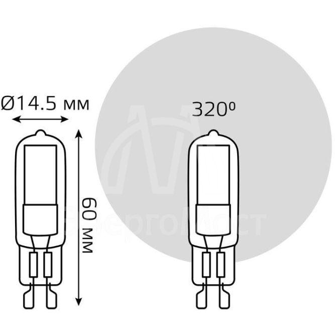 Лампа светодиодная Black 3.5Вт 4100К нейтр. бел. G9 220-240В AC стекло GAUSS 107809203