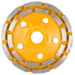 Чашка алмазная зачистная 125мм двухрядная Вихрь 73/10/3/6