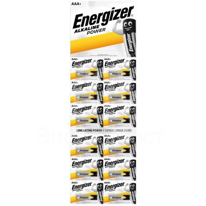 Элемент питания алкалиновый ENR POWER ALK AAA BP12 (блист.12шт) Energizer E302283400