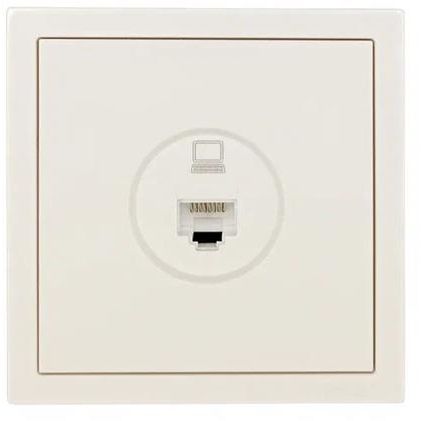 Розетка компьютерная 1-мест. СП ZIMA IP20 слон. кость LEZARD 704-9088-139