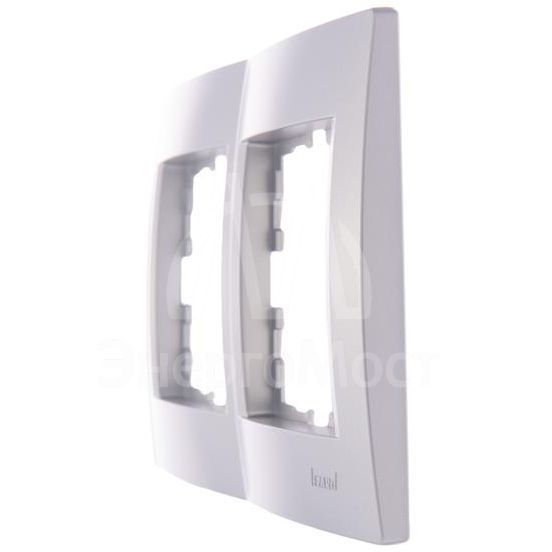 Рамка 2-м Karina горизонт. матов. серебр. LEZARD 707-4300-147