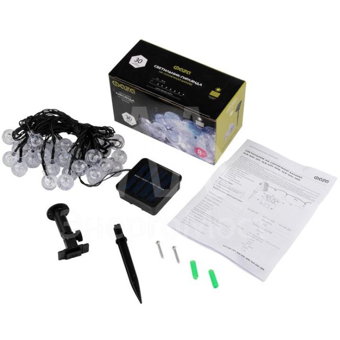 Светильник светодиодный SLR-G05-30W садовый; гирлянда шарики холод. бел. ФАZА 5033351