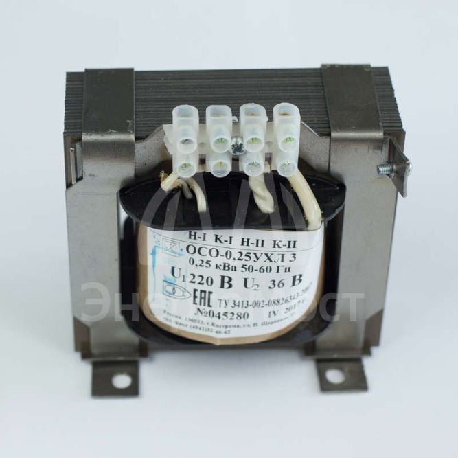 Трансформатор ОСО-0.25-09 380/24В УХЛ3 Кострома ОС0000002218