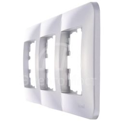 Рамка 3-м KARINA LIFE горизонт. жемчуж./бел. перламутр. LEZARD 708-3000-148