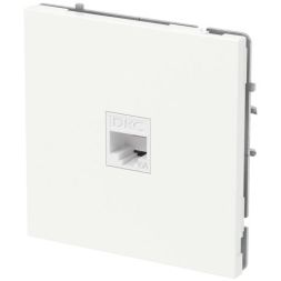 Розетка компьютерная 1-м KANT RJ45 кат.6A без шторки бел. магнолия DKC 7000673