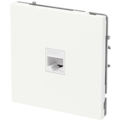 Розетка компьютерная 1-м KANT RJ45 кат.6A без шторки бел. магнолия DKC 7000673