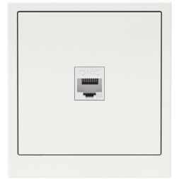Розетка компьютерная 1-м KANT RJ45 кат.6A без шторки бел. магнолия DKC 7000673