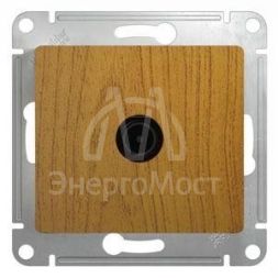 Механизм розетки TV 1-м СП Glossa оконечной 1DB дер. дуб SchE GSL000591
