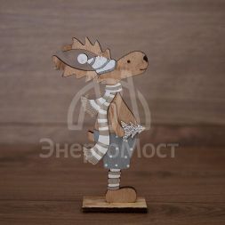 Фигура деревянная &amp;quot;Рождественский Олень&amp;quot; синий 10.5х4х18см NEON-NIGHT 504-005