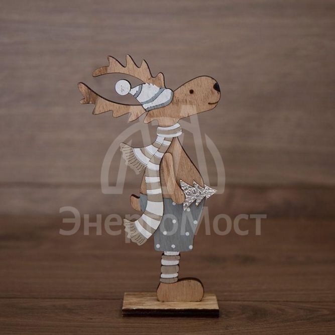 Фигура деревянная &amp;quot;Рождественский Олень&amp;quot; синий 10.5х4х18см NEON-NIGHT 504-005