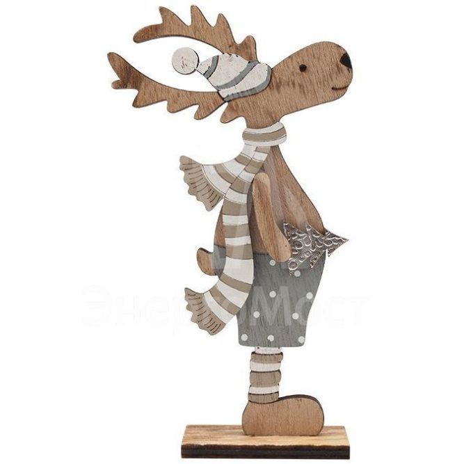 Фигура деревянная &amp;quot;Рождественский Олень&amp;quot; синий 10.5х4х18см NEON-NIGHT 504-005