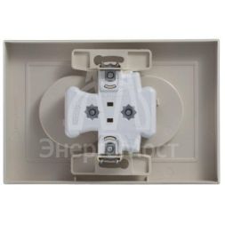 Розетка 2-м AtlasDesign 16А без заземл. в сборе беж. SchE ATN000220
