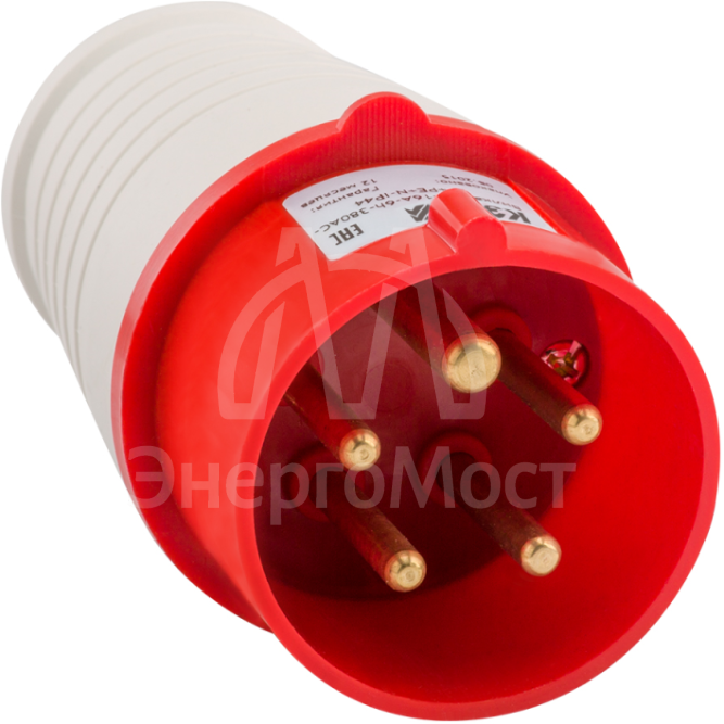Вилка кабельная 015 16А 380AC 3P+PE+N 6ч IP44 КЭАЗ 222738