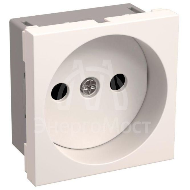 Розетка 1-м Праймер 2мод. 45х45 РКС-20-20-П-К без заземл. бел. IEK CKK-40D-RSB2-K01-K
