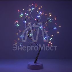 Фигура светодиодная новогодняя Дерево с самоцветами 36LED IP20 3хAA Эра Б0056009