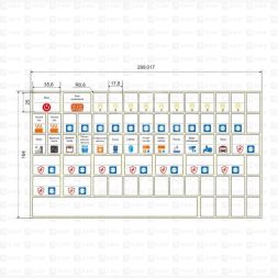 Наклейка модульная большой комплект 164х299 PROxima EKF mn-1-3