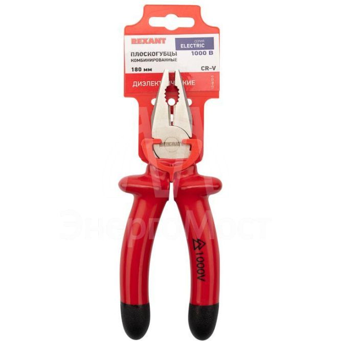 Плоскогубцы комбинированные 180мм диэлектрические до 1000В Rexant 12-4612-3