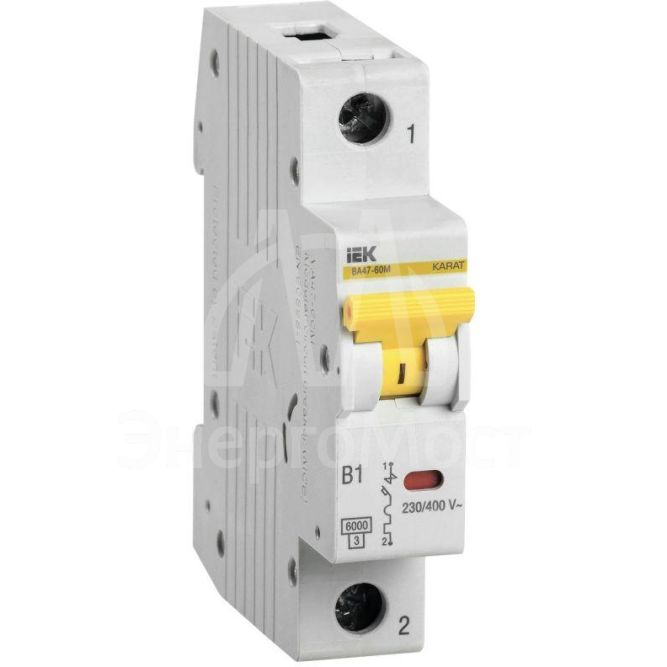 Выключатель автоматический модульный 1п D 50А 6кА ВА47-60M KARAT IEK MVA31-1-050-D